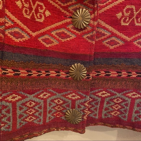 Vintage PAINTED PONY Women Aztec Print Boho Jacket Size Medium-Made in USA - Picture 7 of 9